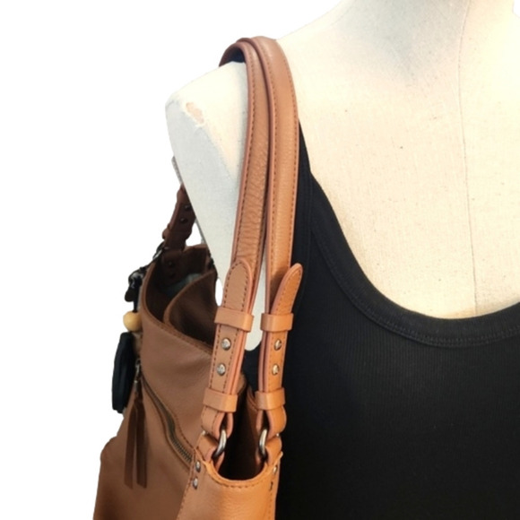 Womens like new The Sak La Mesa Tobacco leather shoulder bag. - Picture 4 of 16